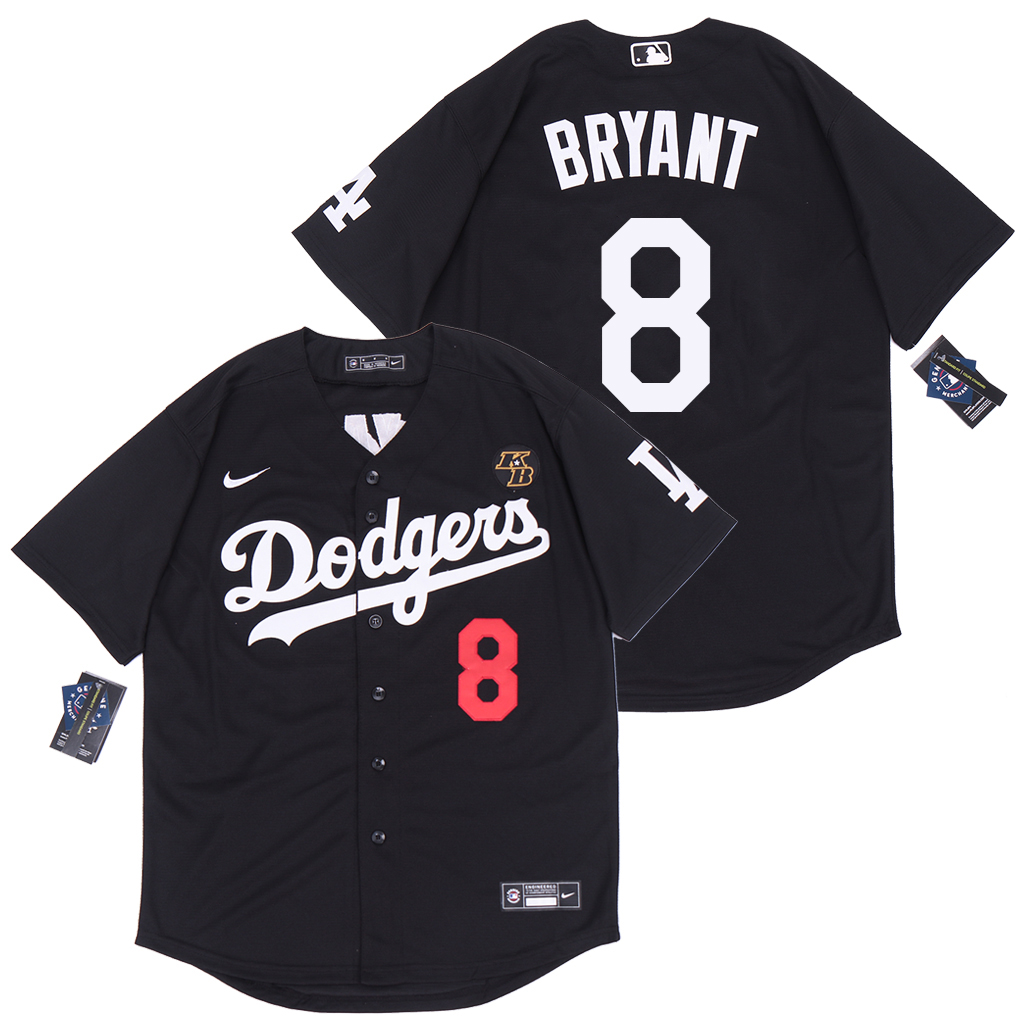 2020 Men Los Angeles Dodgers #8 Bryant black Nike Game MLB Jerseys